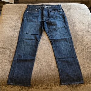 Lucky Brand Men's 121 Heritage Slim - Dark Blue Slim Straight Jeans 34W 32L